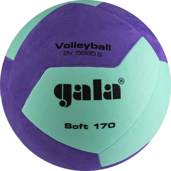 Мяч вол. GALA Soft 170, 12, BV5685SCF, р. 5, синт. кожа TPE, клееный, бут. кам, зелено-фиолетовый