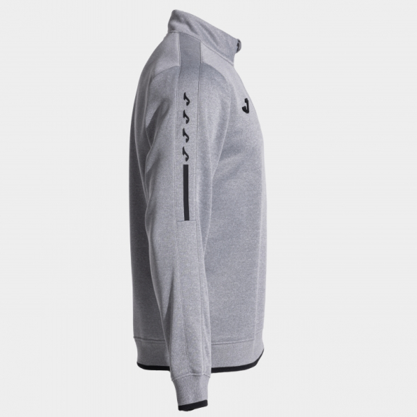 SUDADERA OLIMPIADA GRIS MELANGE NEGRO