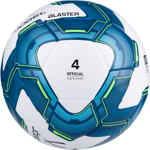 Мяч футзальный JOGEL Blaster №4, белый/синий/голубой