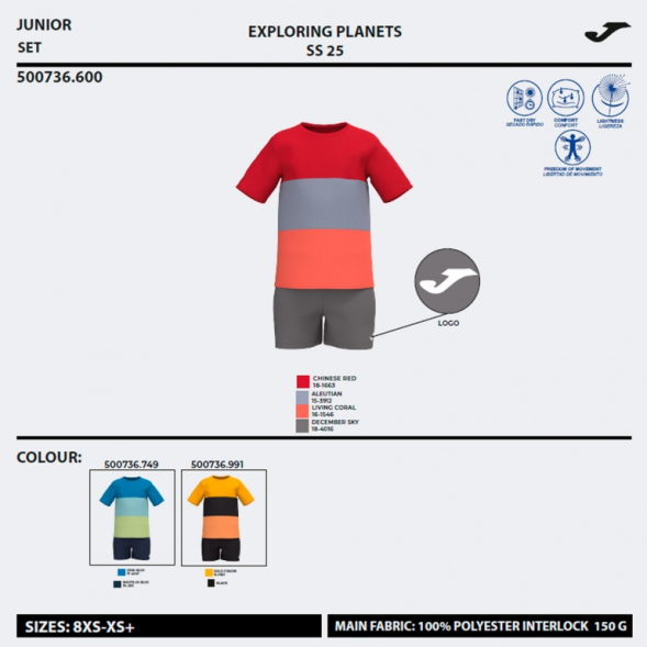 SET KIDS CAMP NARANJA NEGRO