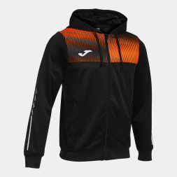 CHAQUETA CON CAPUCHA ECO SUPERNOVA NEGRO NARANJA