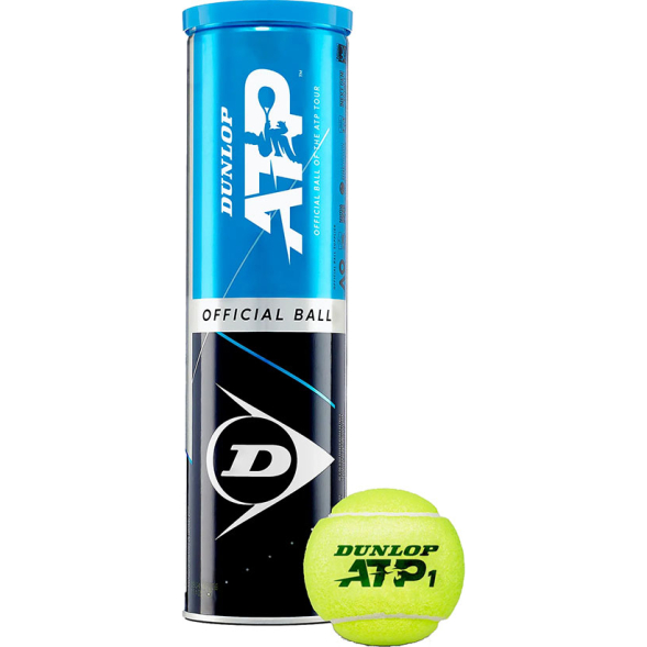 Мяч теннисный Dunlop ATP Official 4B, 601314, уп.4шт, одобр. ITF, нат.резина,фетр.