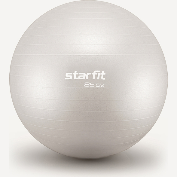БЕЗ УПАКОВКИ Фитбол STARFIT GB-108 антивзрыв, 1500 гр, тепло-серый пастель, 85 см