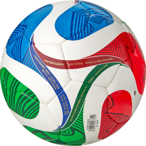 Мяч футзал. ADIDAS WC26 Trionda Training Sala, JD8048, р.4, 18п, ПУ, ручная сш, мультиколор