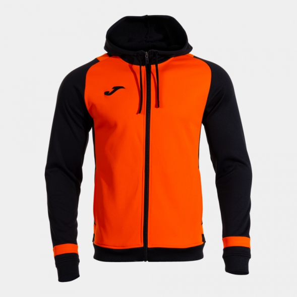 CHAQUETA CON CAPUCHA LIDER NARANJA NEGRO