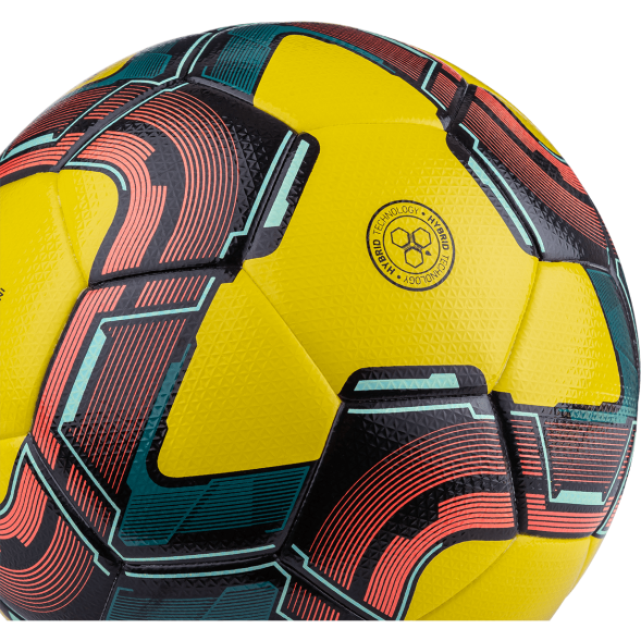 Мяч футзальный JOGEL Inspire №4, желтый/черный/красный