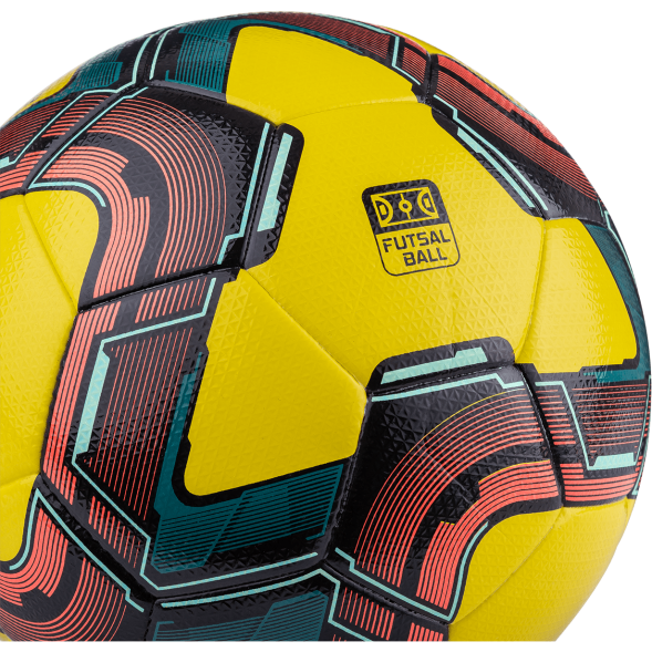 Мяч футзальный JOGEL Inspire №4, желтый/черный/красный