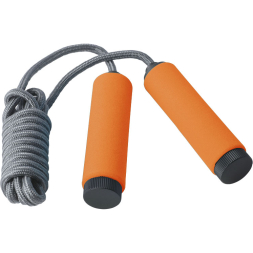 Скакалка TORRES AL1003,трос из полипропилена, серо-оранжевая