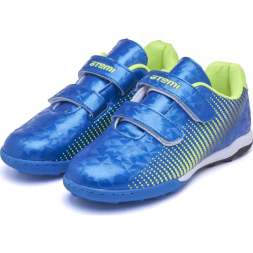 Бутсы футбольные ATEMI, SBA-006 TURF KIDS, цв. синий/ ярко-салатовый (28)
