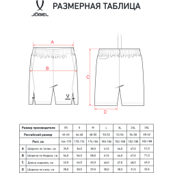 Шорты тренировочные без карманов JOGEL PREMIER PerFormDRY Training Shorts, темно-синий
