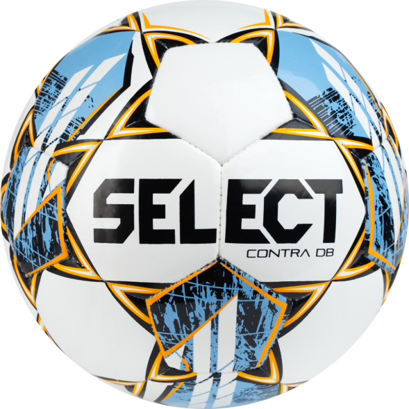 Мяч футб. SELECT Contra DB V23, 0853160200, р.3, 32 пан, ПУ, гибрид.сш, бело-голубой