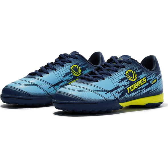 Бутсы футбольные (многошиповки) детские TORRES COPA KID, TS234238-736-33, р.33, сине-голубой