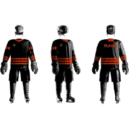 Хоккейное джерси ЭКИПО - Черно-оранжевая