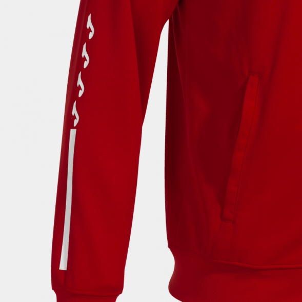 CHAQUETA CON CAPUCHA ECO SUPERNOVA ROJO AMARILLO