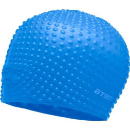 Шапочка для плавания Atemi, силикон (бабл), синяя, BS60