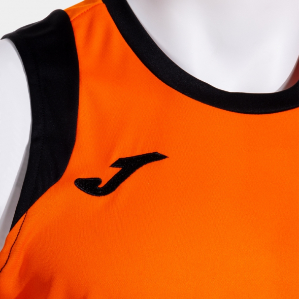 CAMISETA SIN MANGAS CANCHA NARANJA NEGRO