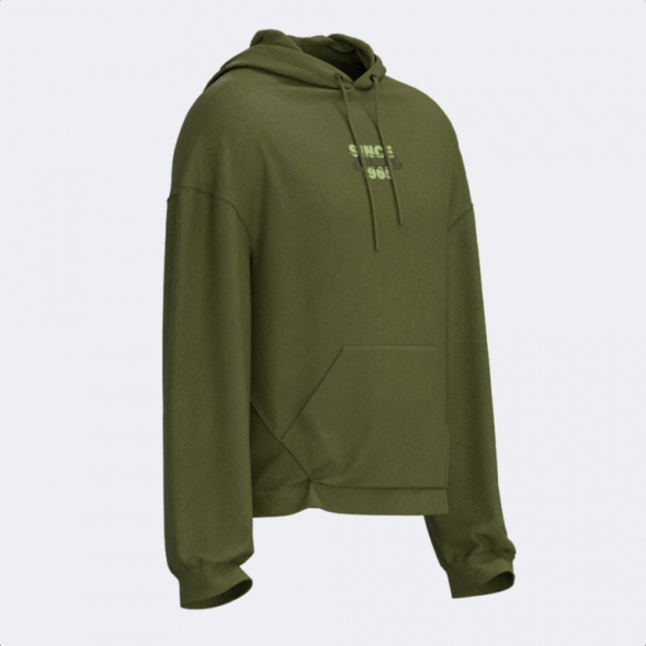 SUDADERA CON CAPUCHA MIMETIC VERDE