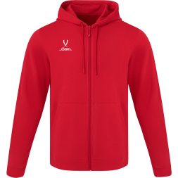 Флисовое худи на молнии JOGEL ESSENTIAL Cotton Fleece FZ Hoodie, красный