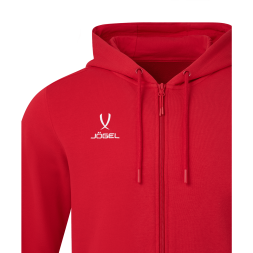 Флисовое худи на молнии JOGEL ESSENTIAL Cotton Fleece FZ Hoodie, красный