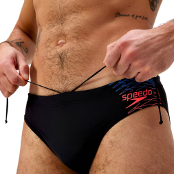 Плавки SPEEDO Medley Logo 7сm Brief, 8-0973918964, р.28 (рос.44), нейлон, эластан.черный