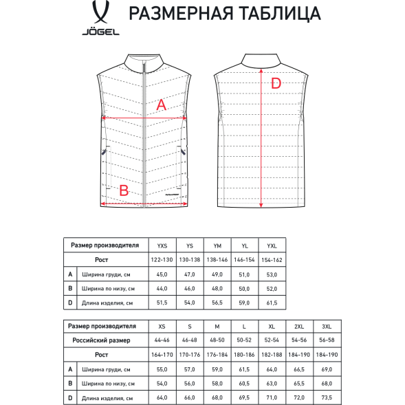 Жилет утепленный JOGEL ESSENTIAL PerFormPROOF Light Padded Vest, темно-синий