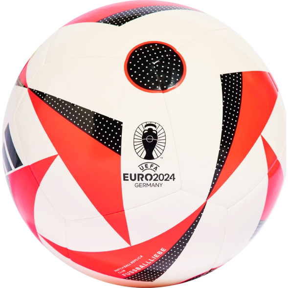 Мяч футб. ADIDAS Euro24 Club IN9372, р.4, ТПУ, 12 пан., маш.сш., бело-красно-черный