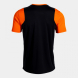 CAMISETA MANGA CORTA CANCHA NEGRO NARANJA