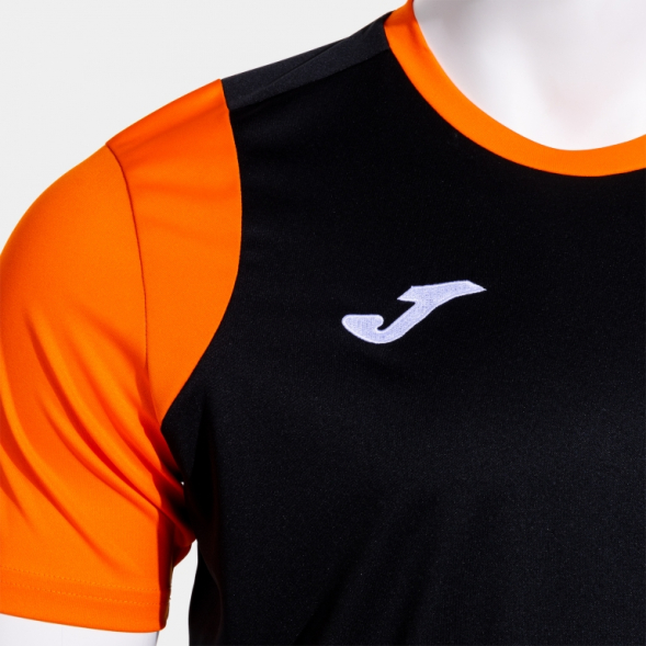 CAMISETA MANGA CORTA CANCHA NEGRO NARANJA