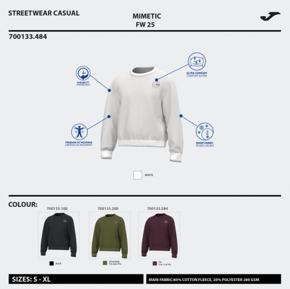 SUDADERA MIMETIC BURDEOS