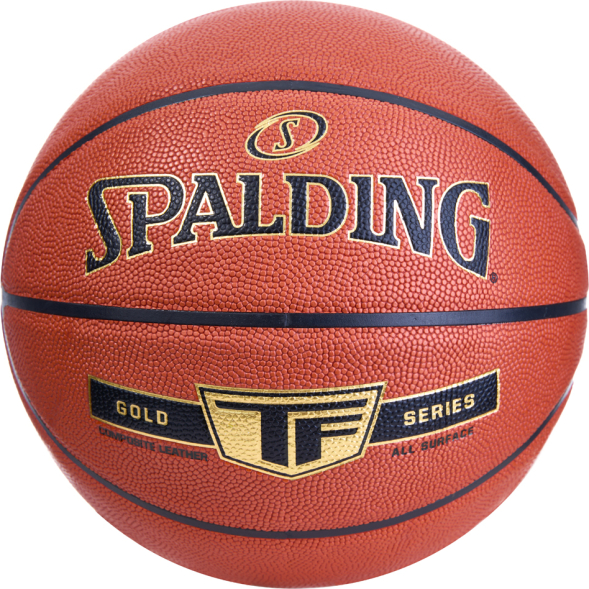 Мяч баск. SPALDING Gold TF 76857z, р.7, композит (микрофибра), коричнево-черный