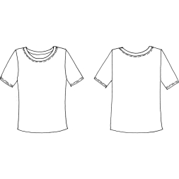 Футболка с коротким рукавом Indigo SM-220-34, размер 34, черный