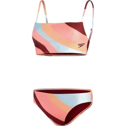 Купальник SPEEDO Womens Printed Adjustable Thinstrap 2 Piece 8-00308314497, размер 30, российский размер 42, полиэстер, эластан, мултикол