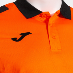 POLO MANGA CORTA LIDER NARANJA NEGRO