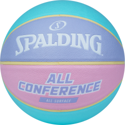 Мяч баск. SPALDING All Conference р.6, 77065, композит, голубо-розовый
