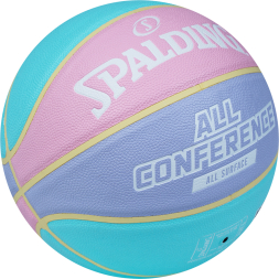 Мяч баск. SPALDING All Conference р.6, 77065, композит, голубо-розовый