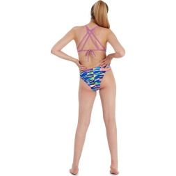 Купальник SPEEDO Rainbow Ripple Allover Freestyler, 8-11714G806, размер 38, российский размер 50, полиэстер, ПБТ