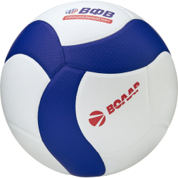 Мяч вол. ВОЛАР VL-100, р.5, оф.мяч ВФВ, синт.кожа (микрофибра), 18 панелей, клееный, бело-син