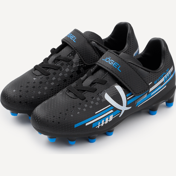 Бутсы футбольные JOGEL Evofly FG Talant Black/blue, детский
