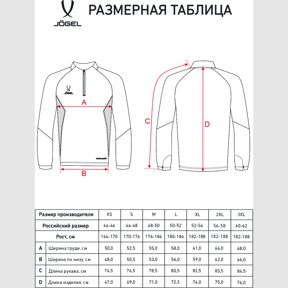 Джемпер тренировочный JOGEL PREMIER PerFormDRY Training 1/4 Zip Top, синий