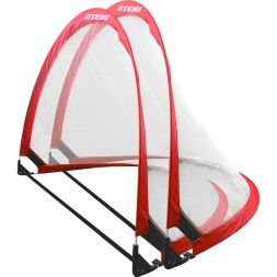 Набор складных футбольных ворот 2 шт, размер 120*80*80см, APSG02N.Цвет красно/белый