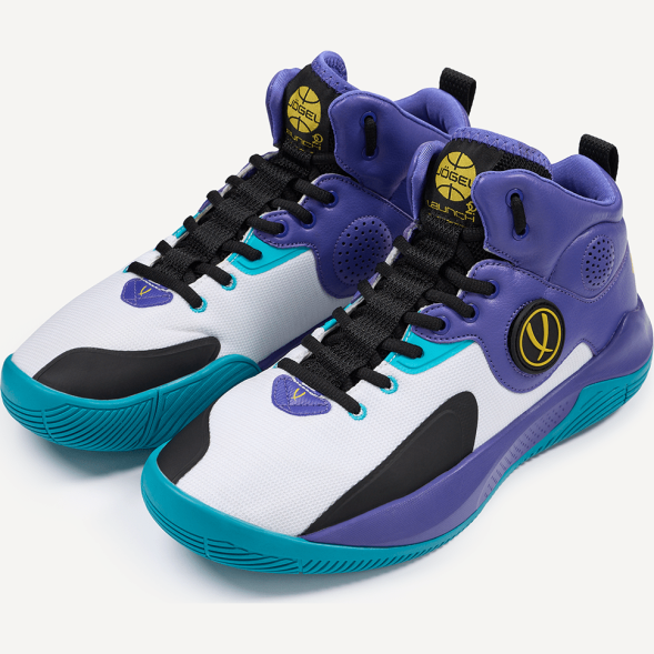 Кроссовки баскетбольные JOGEL Launch 2.0 MID, белый/фиолетовый/голубой