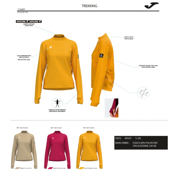 CAMISETA MANGA LARGA EXPLORER FUCSIA