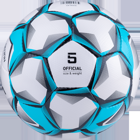 Мяч футбольный JOGEL Nueno №5, белый/голубой/черный