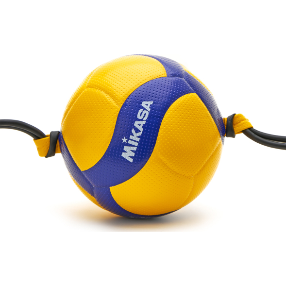 Мяч вол. на растяжках MIKASA V300W-AT-TR, р.5, синт.кожа микрофибра, клееный,бут.кам,жел-син