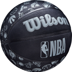 Мяч баск. WILSON NBA All Team, WTB1300XBNBA р.6, PU, бутил. камера, черный