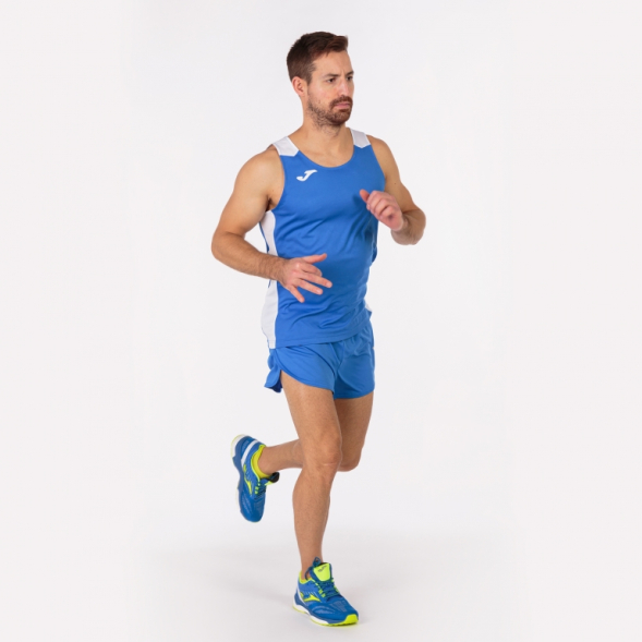 Майка на бретельках RECORD II Синий-белый