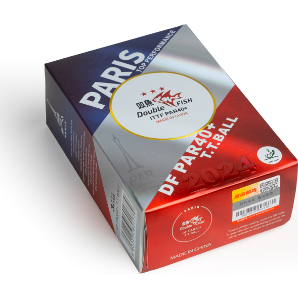 Мяч для настольного тенниса DOUBLE FISH PARIS 2024 Olympic Games 3***, PAR40+, ITTF Approved, 6шт.