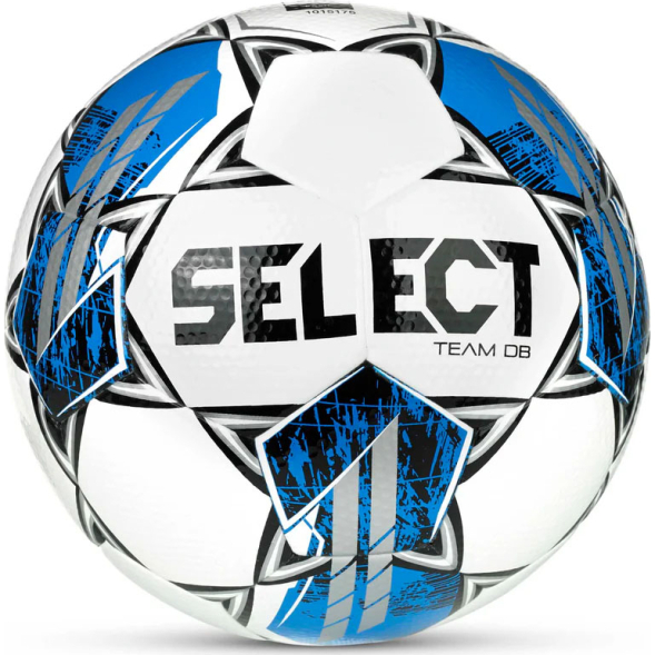 Мяч футб. SELECT Team DB V25, 0865560022, р.5, FIFA Basic, 32 пан, гл.ПУ, гибридн.сш., бело-синй