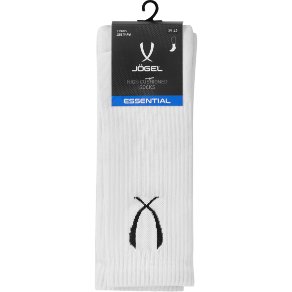 Носки высокие JÖGEL ESSENTIAL High Cushioned Socks 2, белый, 2 пары