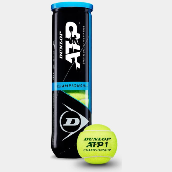 Мяч теннисный Dunlop ATP Championship 4B, 601333, уп.4ш, одобр. ITF, нат.резина,фетр.